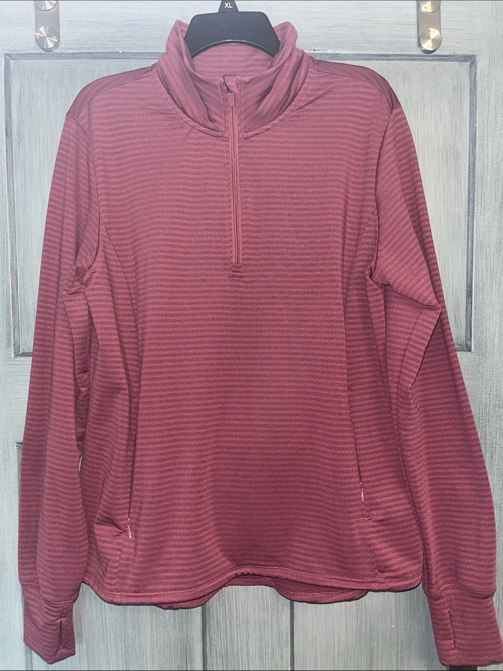 Vively Sz XL 1/2 Zip Pullover Moisture-Wicking Long Sleeve Top, Full Zip #sporty